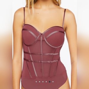 NWT Mesh Caged Bodysuit